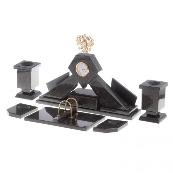 Настольный набор из гранита &amp;quot;Герб России&amp;quot; 124257