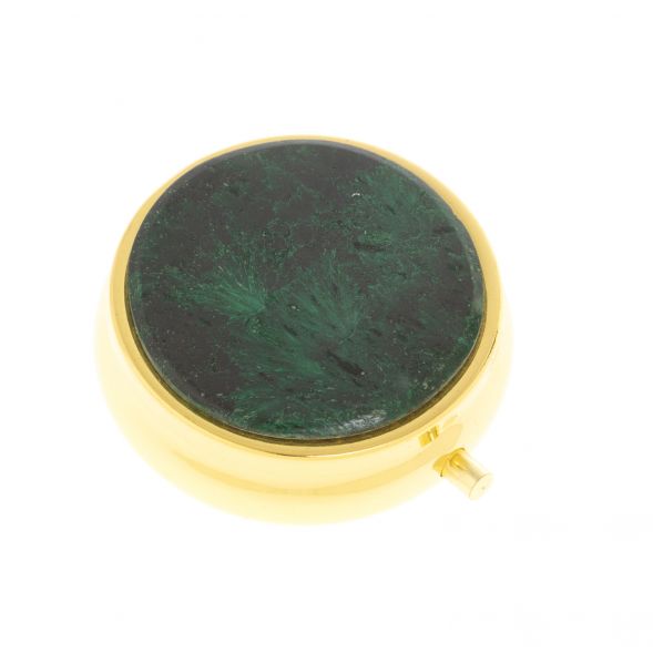 Таблетница на 3 отсека плисовый малахит цвет золото 127208