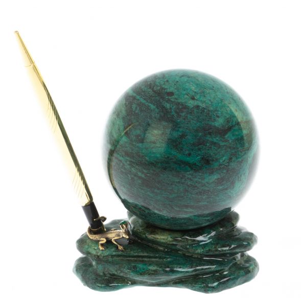 Композиция &amp;quot;Ящерица на скале&amp;quot; с ручкой, шар 9,5 см 127770