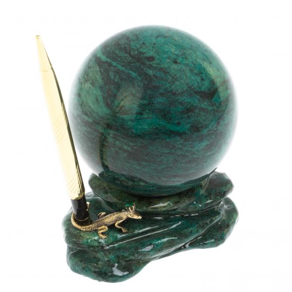 Композиция &amp;quot;Ящерица на скале&amp;quot; с ручкой, шар 9,5 см 127770