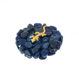 Магнит &amp;quot;Лазурит афганский&amp;quot; с ящерицей 5х5х1 см