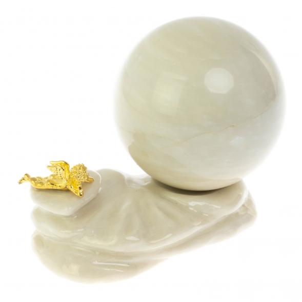 Композиция с шаром &amp;quot;Ангел&amp;quot; из газганкого мрамора 128767