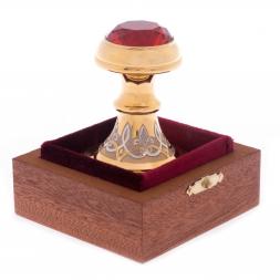 Оснастка для печати &amp;quot;Рубин&amp;quot; круглая в подарочной коробке Златоуст