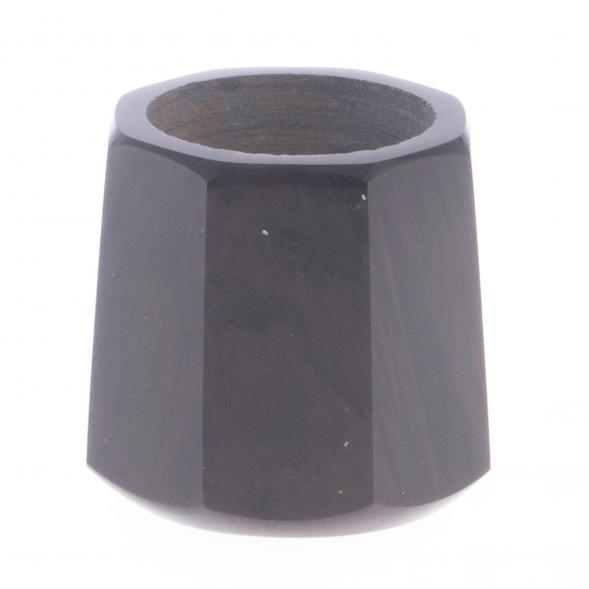 Подсвечник из коричневого обсидиана со свечой 6х6х5,5 см 122100
