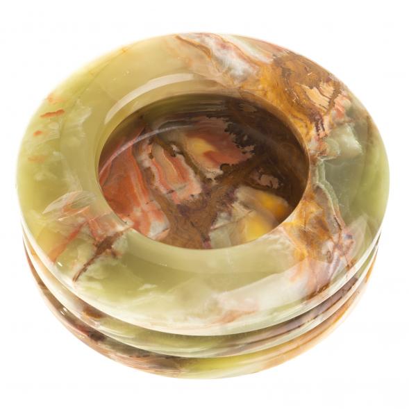 Пепельница из камня оникс 12,5х12,5х3,5 см (5) 123911