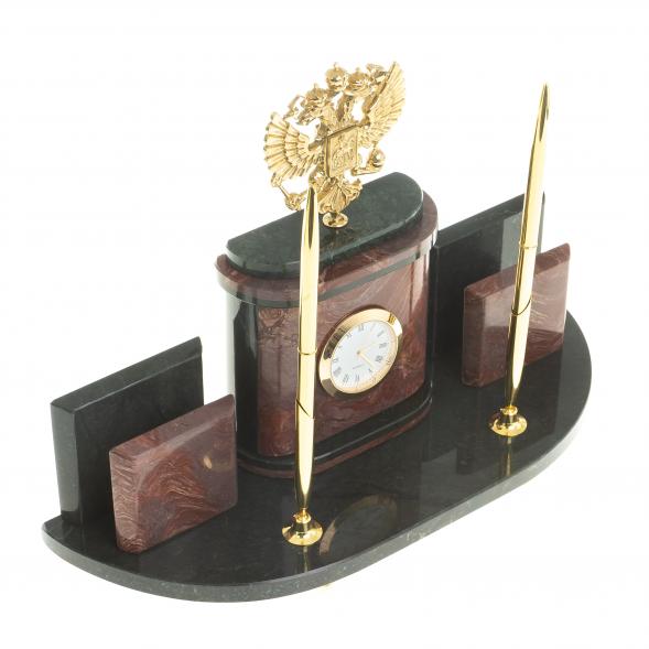 Настольный набор из лемезита &amp;quot;Герб РФ&amp;quot; 117281