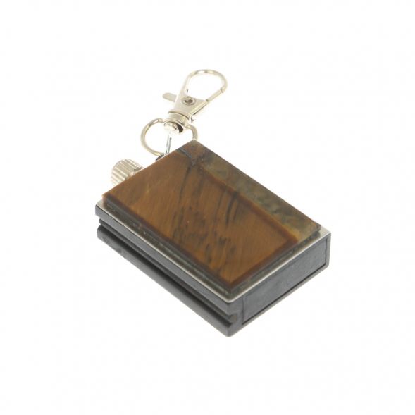 Брелок огниво &amp;quot;Вечная спичка&amp;quot; с накладкой из камня тигровый глаз 2,8х1,3х5 см 129293