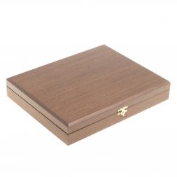 Подарочный набор "Держава" ежедневник и визитница коричневая кожа