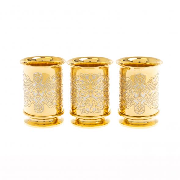 Набор фляжка с тремя стопками &amp;quot;Охотники&amp;quot; Златоуст 123277