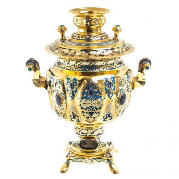 Самовар с сервизом на 6 персон &amp;quot;Лазуритовый&amp;quot; Златоуст 123369