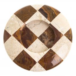 Пепельница &amp;quot;Шахматная&amp;quot; камень оникс, ракушечник 15,5х15,5х3,5 см (6)