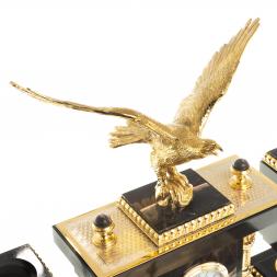 Настольный набор из яшмы и долерита &amp;quot;Орел&amp;quot;