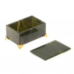 Шкатулка из нефрита 9х6,3х4,5 см