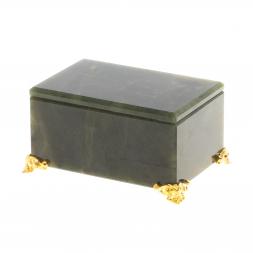 Шкатулка из нефрита 9х6,3х4,5 см