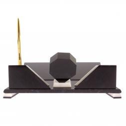 Настольный набор &quot;Эталон&quot; с гербом РФ мрамор