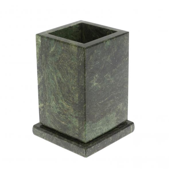 Карандашница из шабровского змеевика 8х8х11,5 см 129907