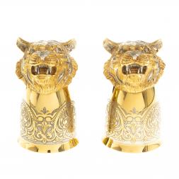 Стопки перевертыши &amp;quot;Тигр&amp;quot; 60 мл 2 шт бронза Златоуст