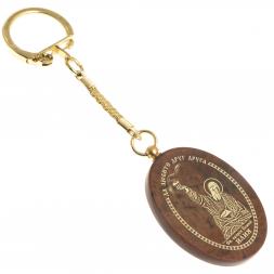 Брелок-оберег с молитвой "Св. пророк Илия" камень обсидиан