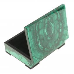 Малахитовая шкатулка &amp;quot;Клеопатра&amp;quot; 16х12х5 см