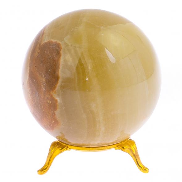 Шар из оникса медовый 7,5 см (3) 125616