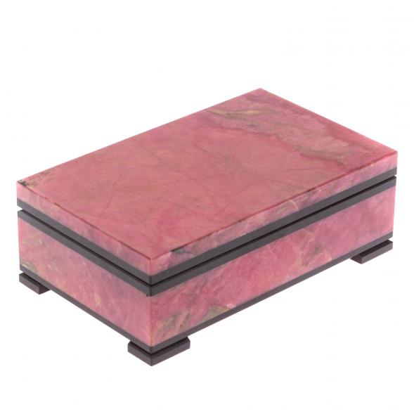 Шкатулка из родонита 12х7,5х4 см 126442