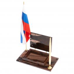 Мини-набор &amp;quot;Карта Российской Федерации&amp;quot; из коричневого обсидиана