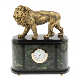 Часы &amp;quot;Лев&amp;quot; из шабровского змеевика и мрамолита