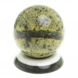 Шар &amp;quot;Антистресс&amp;quot; из змеевика 9 см на подставке