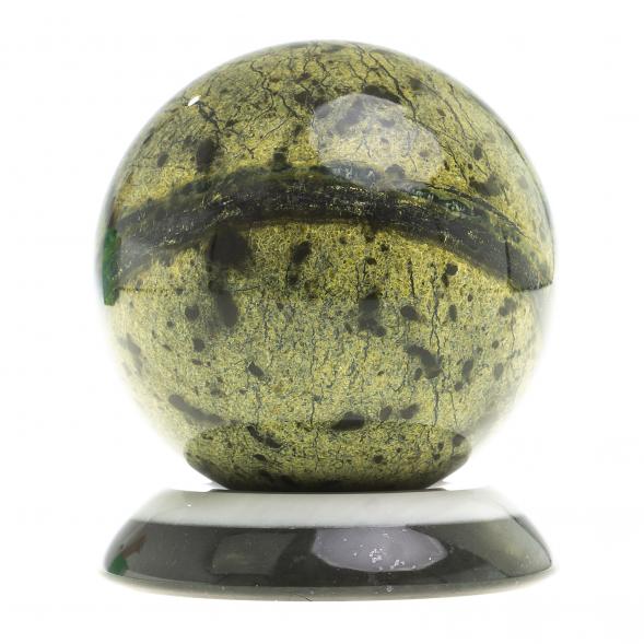 Шар &amp;quot;Антистресс&amp;quot; из змеевика 9 см на подставке 124089