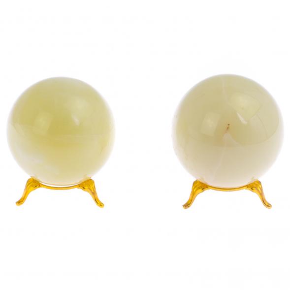 Шар из оникса светло-зеленого 7,5 см (3) 125617