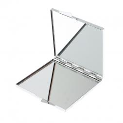 Зеркало квадратное карманное из малахита с хризоколлой цвет серебро