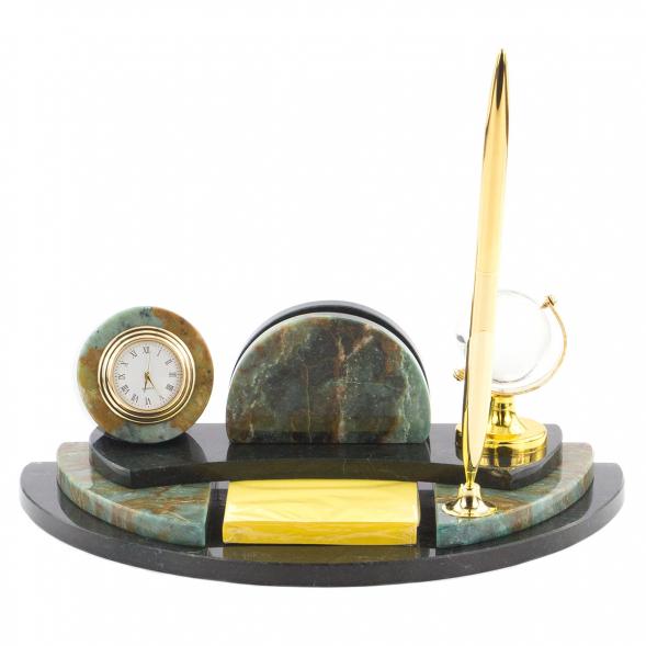 Настольный мини-набор &amp;quot;Глобус&amp;quot; камень офиокальцит 117692