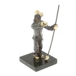 Бронзовая статуэтка &amp;quot;Сталевар&amp;quot; камень змеевик