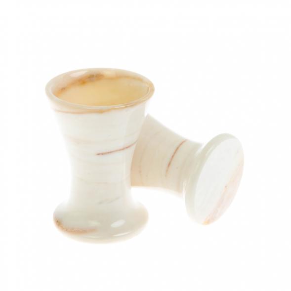 Набор стопок 2 шт для рома из газганского мрамора 5,3х7,5 см 129415