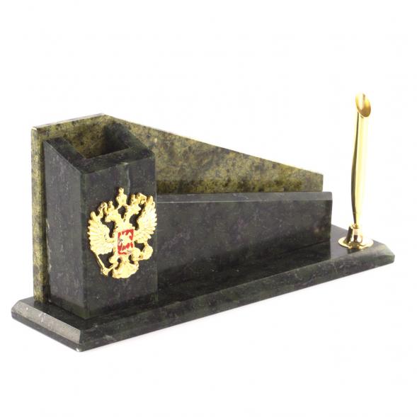 Визитница из змеевика с Гербом РФ 121133