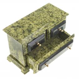 Ларец для украшений "Комод" камень змеевик