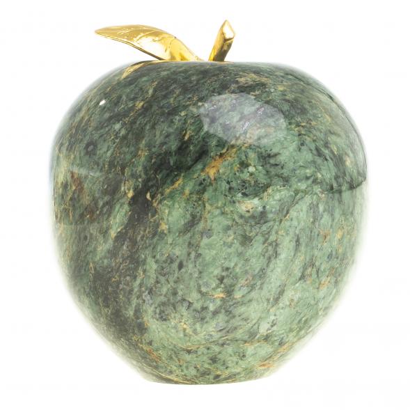 Сувенир &amp;quot;Яблоко&amp;quot; большое змеевик темно-зеленый 8,5х9,5 см 123915