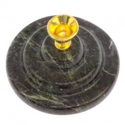 Подсвечник церковный из змеевика 7х4,5 см