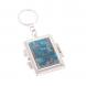 Складное зеркало брелок голубой апатит прямоугольное 126602