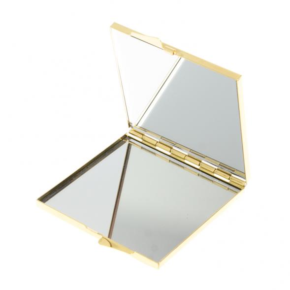 Зеркало квадратное карманное из малахита с хризоколлой цвет золото 126749