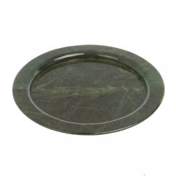 Тарелка из натурального нефрита 23х23х1,5 см