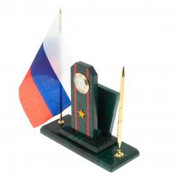 Настольный набор &amp;quot;Погон майор ВС&amp;quot; змеевик