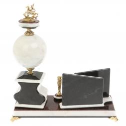 Письменный настольный набор "Георгий Победоносец" мрамор