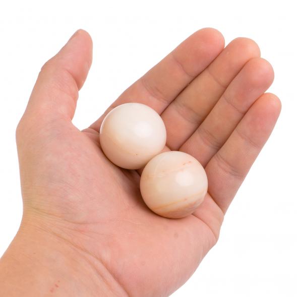 Массажные шары из газганского мрамора 3 см (пара) 126213