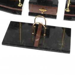 Настольный канцелярский набор "Куб" камень лемезит