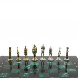 Шахматы &amp;quot;Великая Отечественная война&amp;quot; доска 40х40 см шабровский змеевик