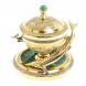 Икорница &amp;quot;Две стерлядки&amp;quot; малахит Златоуст 123278