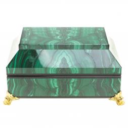 Ларец из малахита "Драгоценный" 14х9х7,5 см