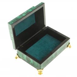 Ларец из малахита "Драгоценный" 14х9х7,5 см