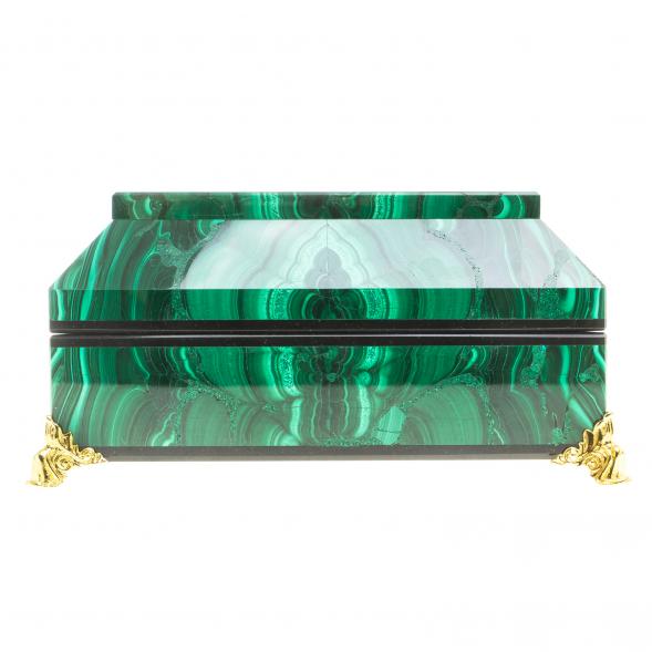Ларец из малахита &amp;quot;Драгоценный&amp;quot; 14х9х7,5 см 123996